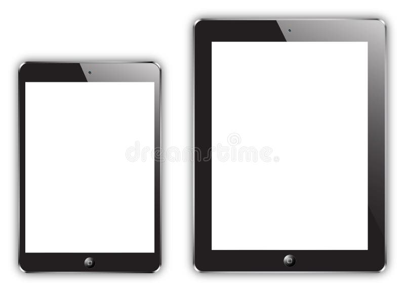 Ny iPadkortkort & iPad vektor illustrationer Ny iPadkortkort & iPad vektor illustrationer