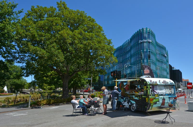 Ny kontorsbyggnad i Christchurch - Nya Zeeland arkivfoto