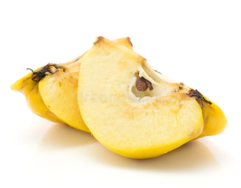 Ny rå kvitten på vit royaltyfri bild