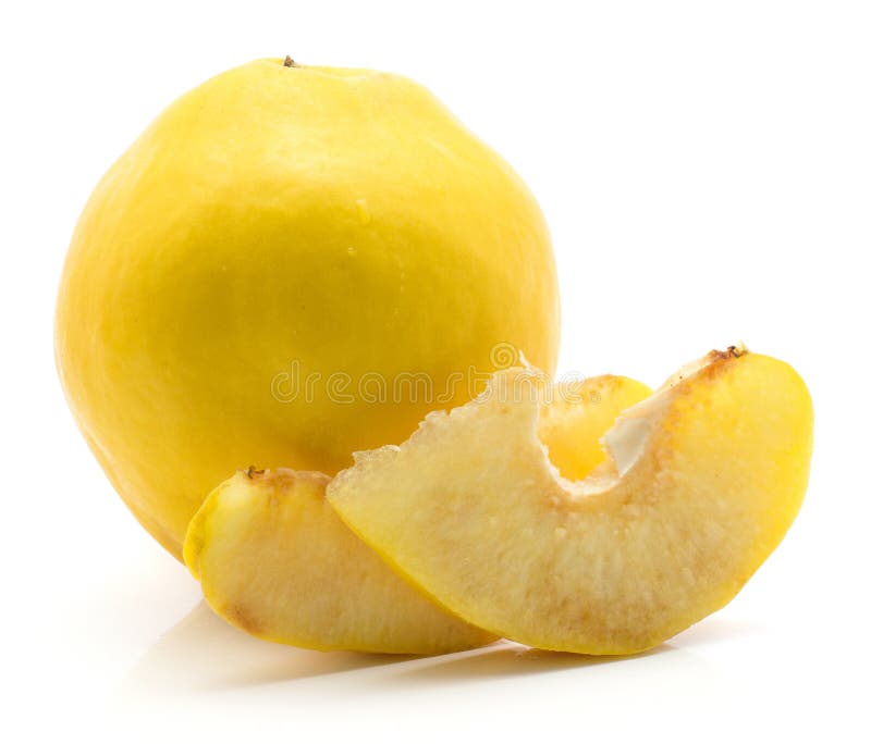 Ny rå kvitten som isoleras på vit royaltyfri fotografi