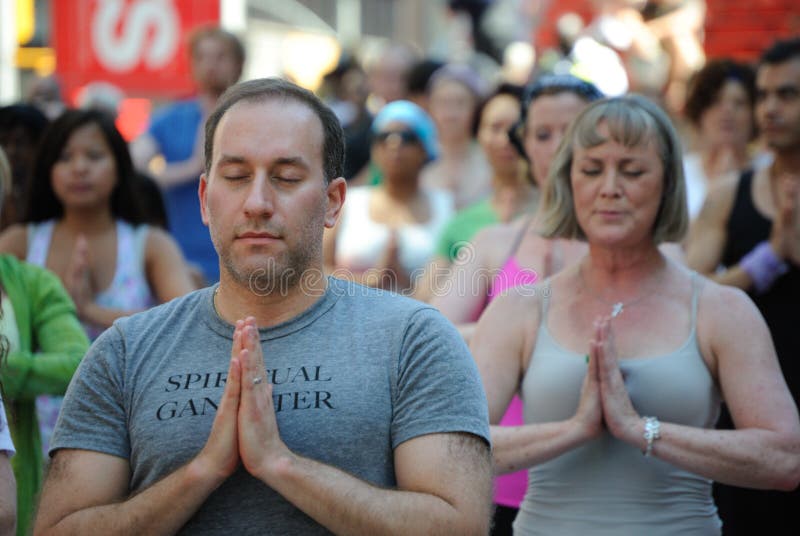 Ny yoga york för stad royaltyfria foton