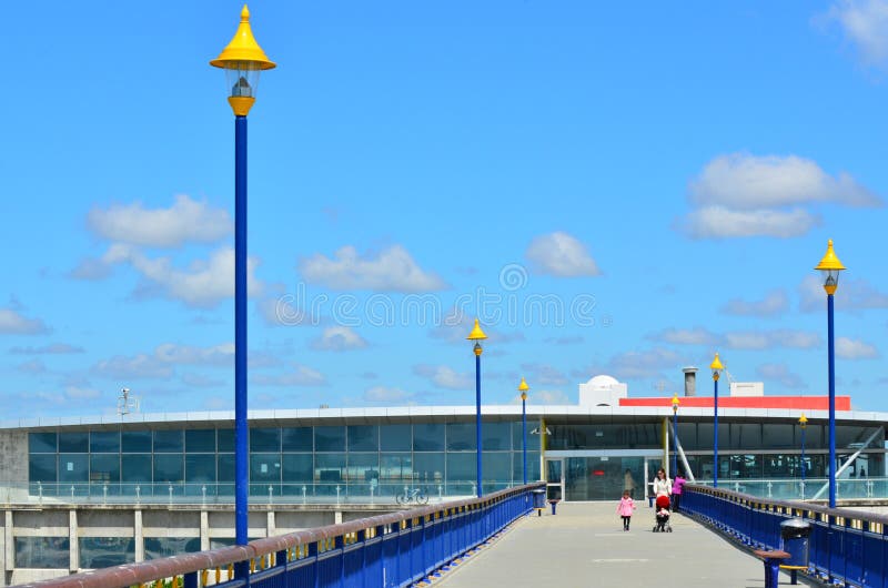Nya Brighton Pier Christchurch - Nya Zeeland arkivfoto