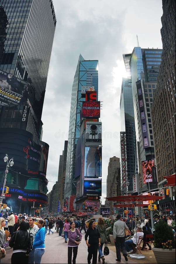 Times Square in New York City with pedestrian. Times Square in New York City with pedestrian.