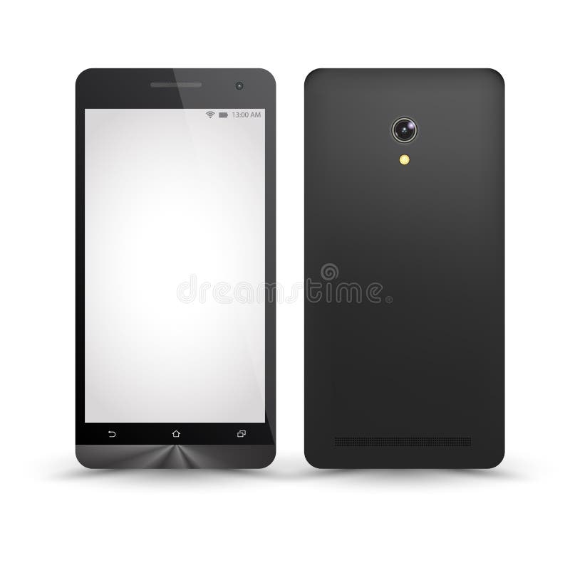 New realistic smartphones mockups front and back with blank screen . Vector illustration. for printing and web element, Game and application mockup. New realistic smartphones mockups front and back with blank screen . Vector illustration. for printing and web element, Game and application mockup.