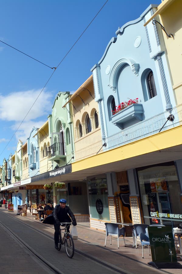 Nya Regent Street i Christchurch - Nya Zeeland arkivfoton