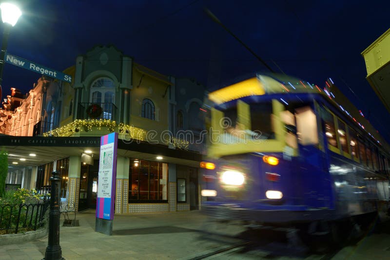 Nya Regent Street i Christchurch - Nya Zeeland fotografering för bildbyråer