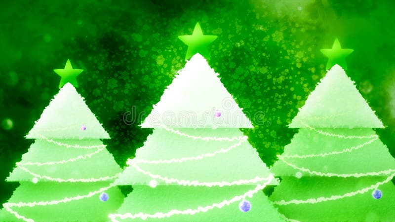 Nya år animering med påskrift och julgranar. rörelse. Ett lyckligt nytt år med vackra animerade julklappar stock illustrationer
