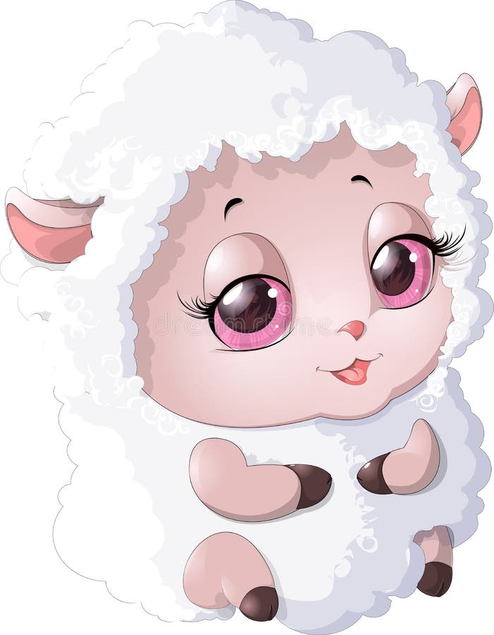 Nyashnye sheep on a white background vector illustration