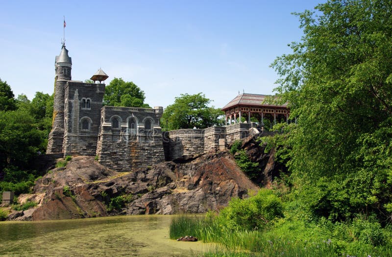 NYC Belvedere Castle in Central Park Stock Image Image of turtle