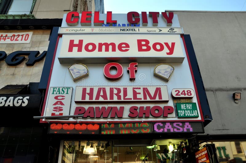 NYC Harlem Pawn Shop editorial photo. Image of shop 20956311