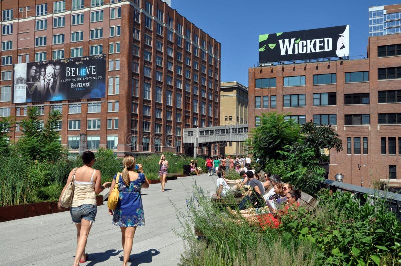 NYC: The High Line Park stock images