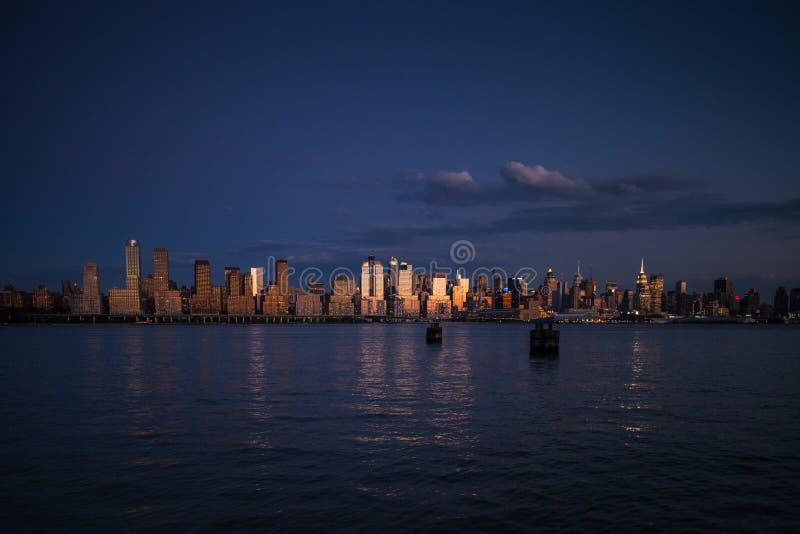 Manhattan View from New Jersey Stock Photo Image of boat, statue 208646982