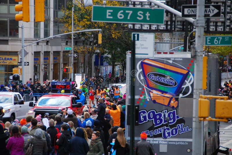 2014 NYC Marathon Mens Leader Pack royalty free stock photography 2014 NYC Marathon Mens Leader Pack royalty free stock photography