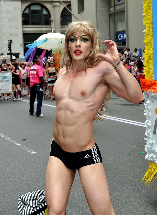 Nyc Nearly Nude Man In Gay Pride Parade Editorial Stock Image Image