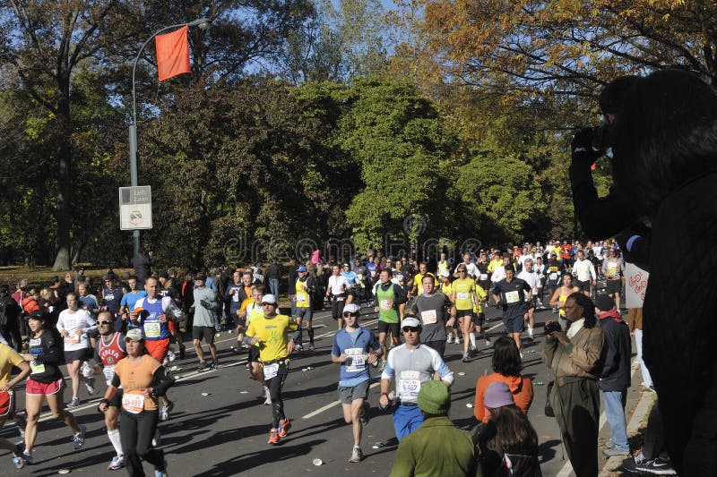 NYC Nov 7 2010 Marathon Runners Central Park Editorial Photo Image