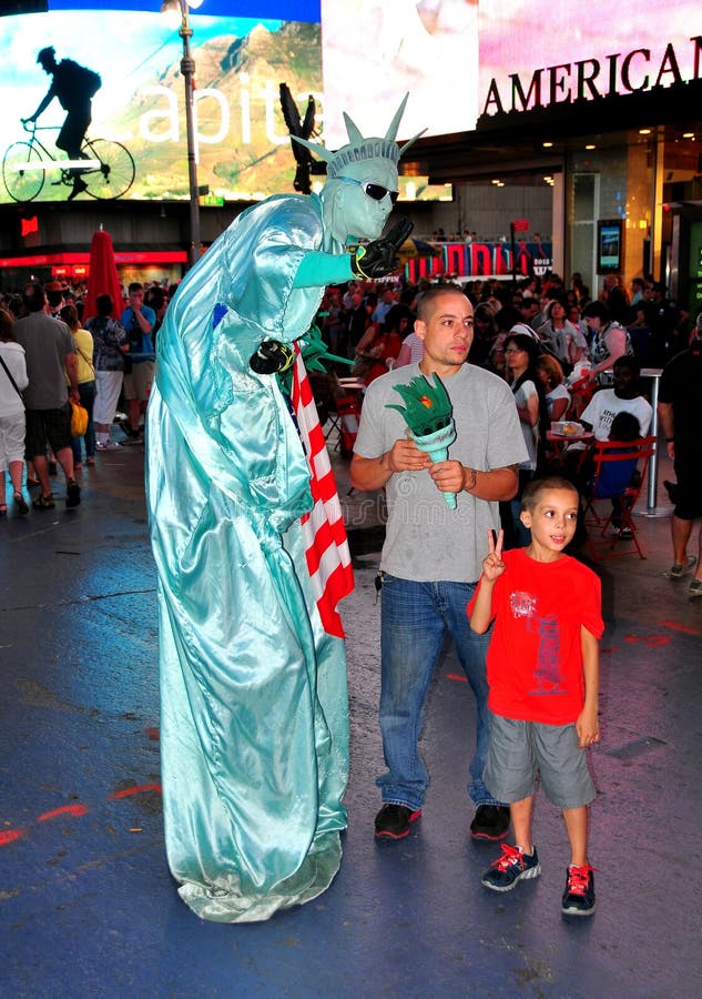 Young Model Poses Next Statue Liberty Stock Photo 2348548915 | Shutterstock