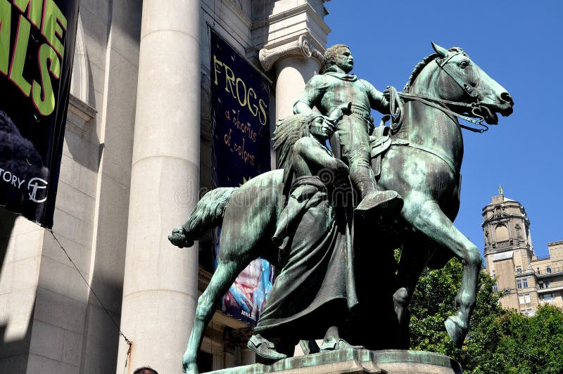 NYC: Theodore Roosevelt Equestrian statua zdjęcie stock