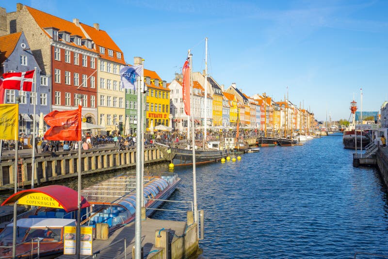 Nyhavn in Copenhagen City, Denmark Editorial Stock Image - Image of ...