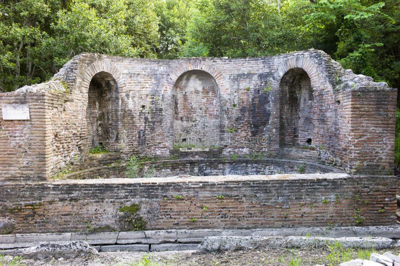 Nymphaeum in Butrint stock photo