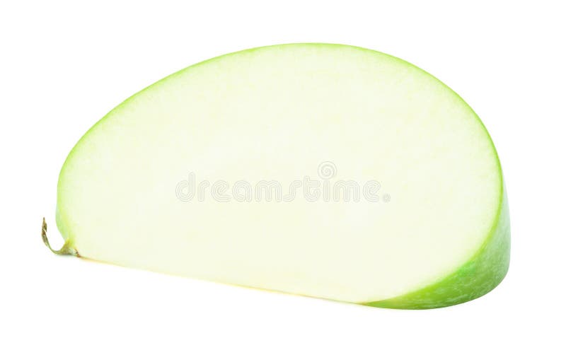 Nytt grönt isolerat skivaäpple royaltyfri fotografi Nytt grönt isolerat skivaäpple royaltyfri fotografi
