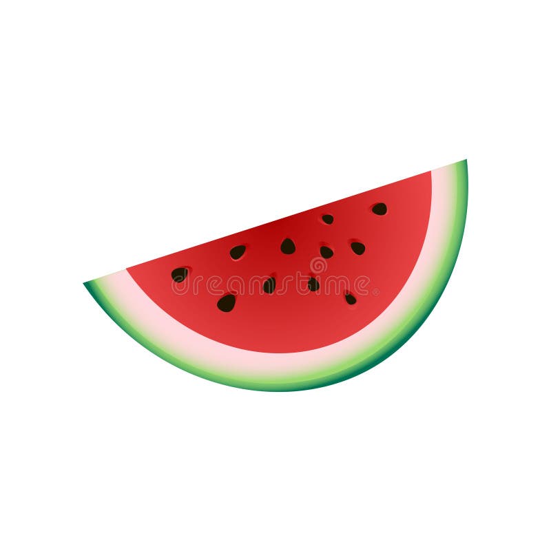 Nytt stycke av den röda vattenmelon, kall frukt för sommar vektor illustrationer Nytt stycke av den röda vattenmelon, kall frukt för sommar vektor illustrationer
