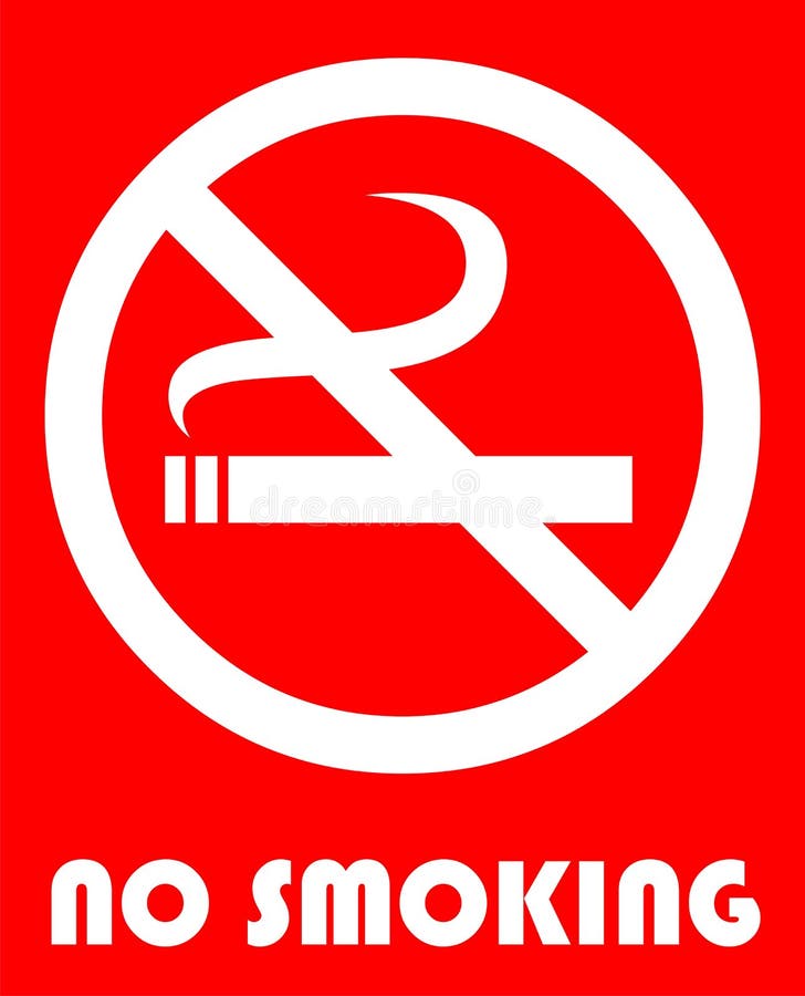 No smoking sign in red and white. No smoking sign in red and white