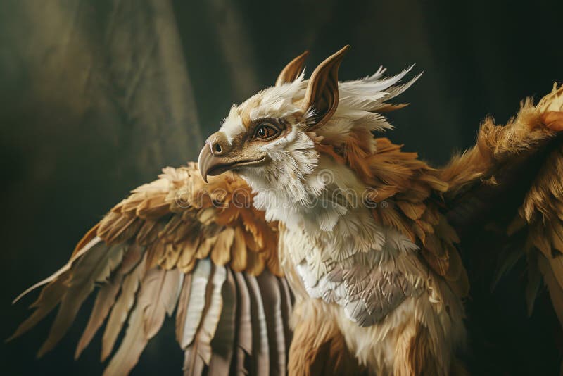 Nära mytisk griffin-fågelbesättning vektor illustrationer