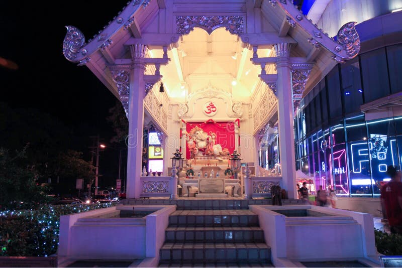 Nära övre skott av den Ganesha slotten på CHIANG MAI, Thailand royaltyfri fotografi Nära övre skott av den Ganesha slotten på CHIANG MAI, Thailand royaltyfri fotografi