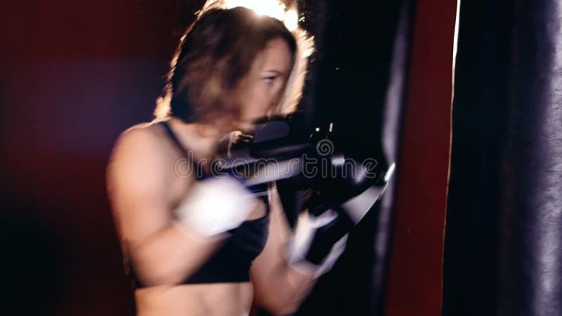 Närbilden av boxningkvinnan HD