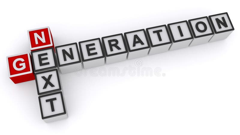 Nästa generations ordblock vektor illustrationer
