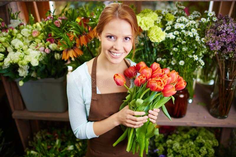 Nätt blomsterhandlare