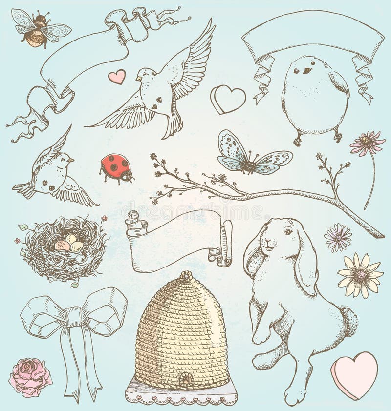 Räcka utdragen tappning fjädrar beståndsdelvektoruppsättningen royaltyfri illustrationer Räcka utdragen tappning fjädrar beståndsdelvektoruppsättningen royaltyfri illustrationer