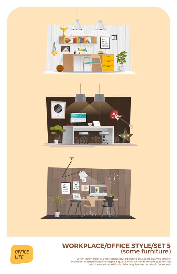 Något affärskontor royaltyfri illustrationer