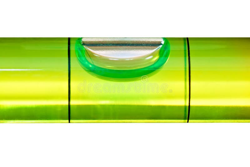 Green bubble level isolated on a white background with clipping path. Green bubble level isolated on a white background with clipping path