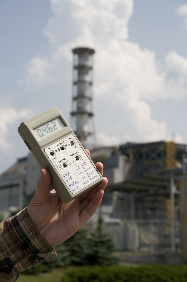 High radiation level near sarcophagus of Chernobyl nuclear station, Ukraine. High radiation level near sarcophagus of Chernobyl nuclear station, Ukraine