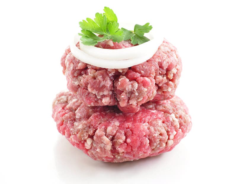 Ground beef isolated on white. Ground beef isolated on white