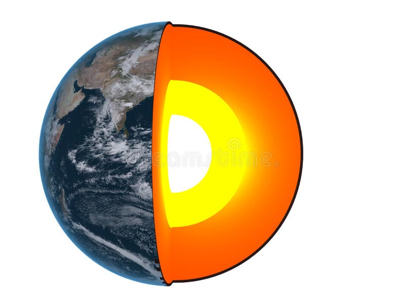Núcleo da Terra ilustração stock