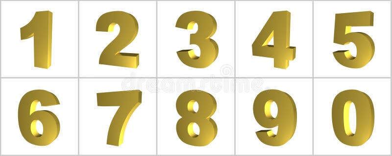 Número em dourado ilustração do vetor