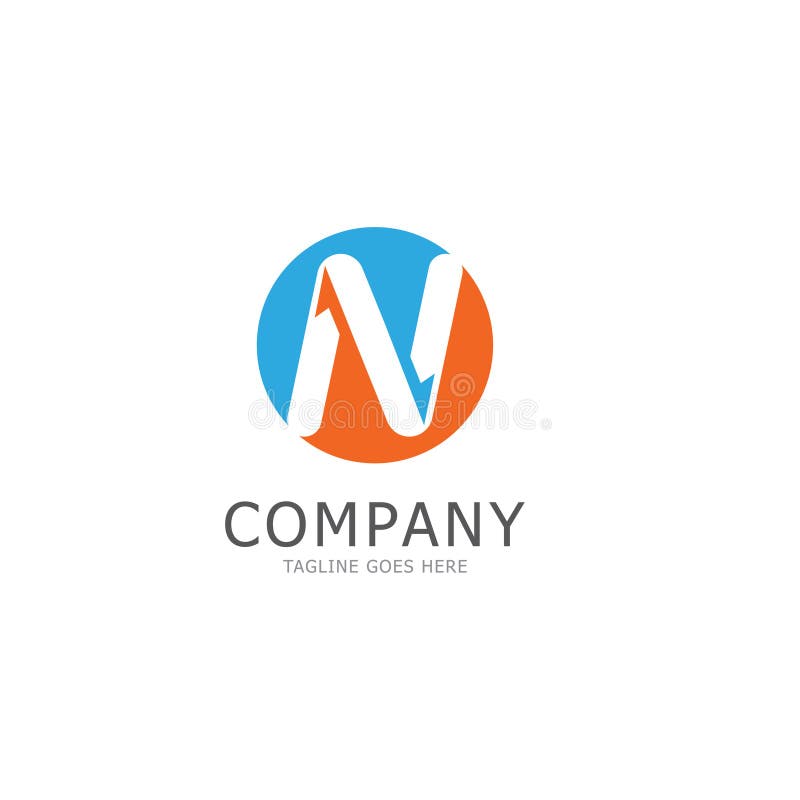 N字母箭头模板矢量图插图设计 皇族释放例证