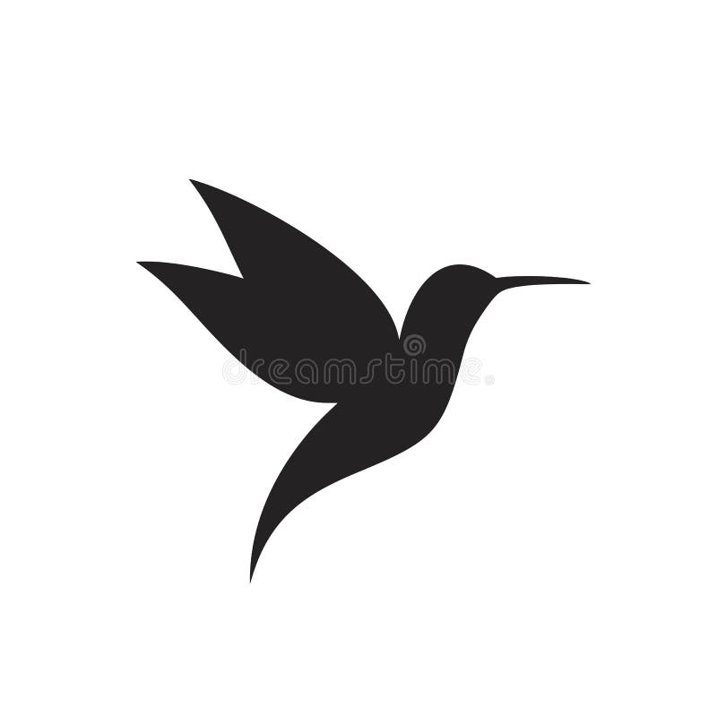 Bird of Paradise Silhouette Drawn in Black Lines on a White Background ...