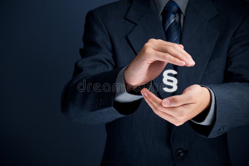 O advogado protege direitos imagem de stock O advogado protege direitos imagem de stock