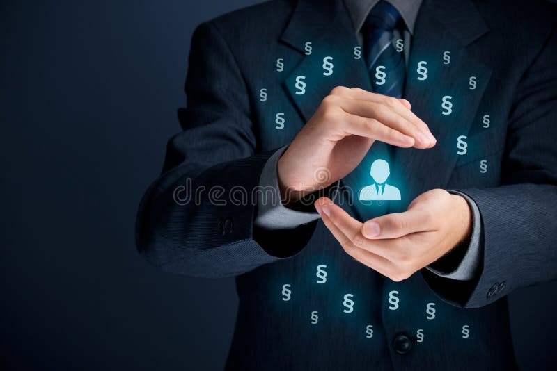 O advogado protege direitos imagens de stock O advogado protege direitos imagens de stock