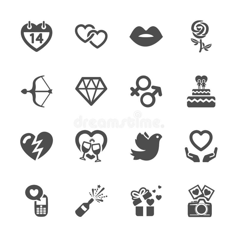 O amor e o ícone do Valentim ajustaram 10, vetor eps10 ilustração royalty free O amor e o ícone do Valentim ajustaram 10, vetor eps10 ilustração royalty free