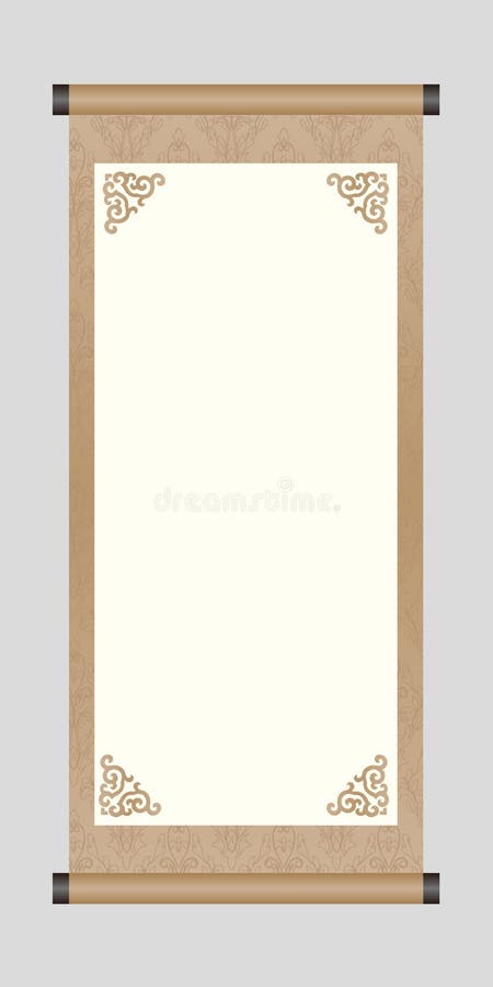 The Ancient Chinese Scroll, Artwork Template. The Ancient Chinese Scroll, Artwork Template.