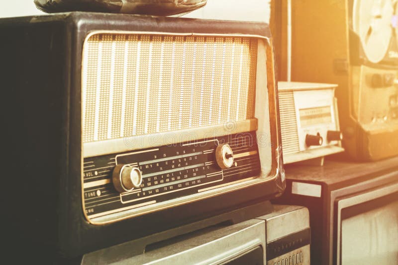 Retro style old boombox radio from 1950s, 1960s vintage tone. Retro style old boombox radio from 1950s, 1960s vintage tone.