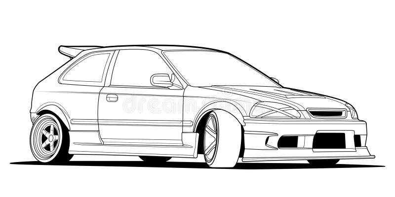 O artă de înaltă calitate a unui design modern pentru automobile sportive și aerodinamice proiectează cărți colorate educative stock illustration