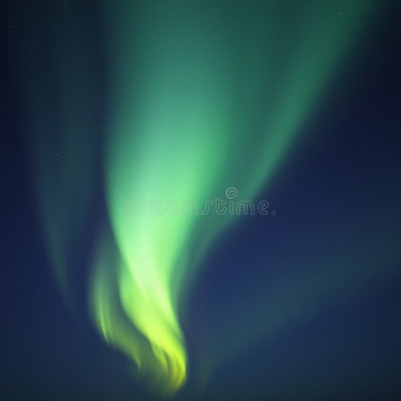 O aurora boreală strălucitoare în nuanțe de verde și violet pe cerul nopții vector illustration