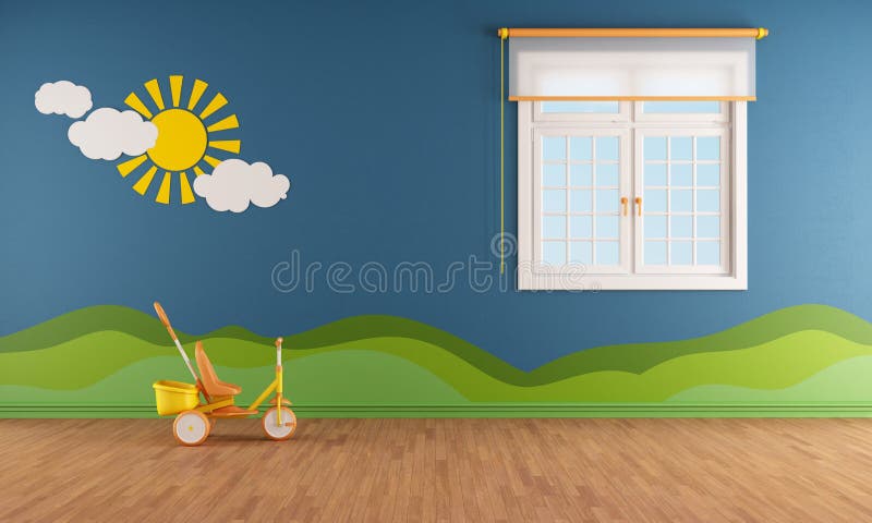Interior do quarto infantil com meninos personagem cartoon vetor fundo  criança sala de jogos em casa com brinquedo ilustração interior amigos do  jardim de infância no apartamento com estante de livros e