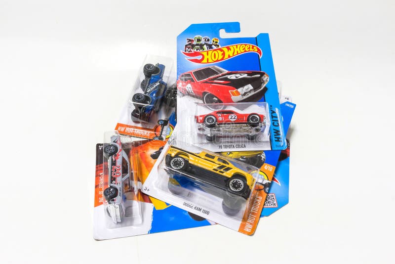 BANGKOK THAILAND - MARCH 11, 2016 : Pack of Hot Wheels die cast carded car model for Hot Wheels series. Hot Wheels is a scale die-cast toy cars by American toy maker Mattel in 1968. BANGKOK THAILAND - MARCH 11, 2016 : Pack of Hot Wheels die cast carded car model for Hot Wheels series. Hot Wheels is a scale die-cast toy cars by American toy maker Mattel in 1968