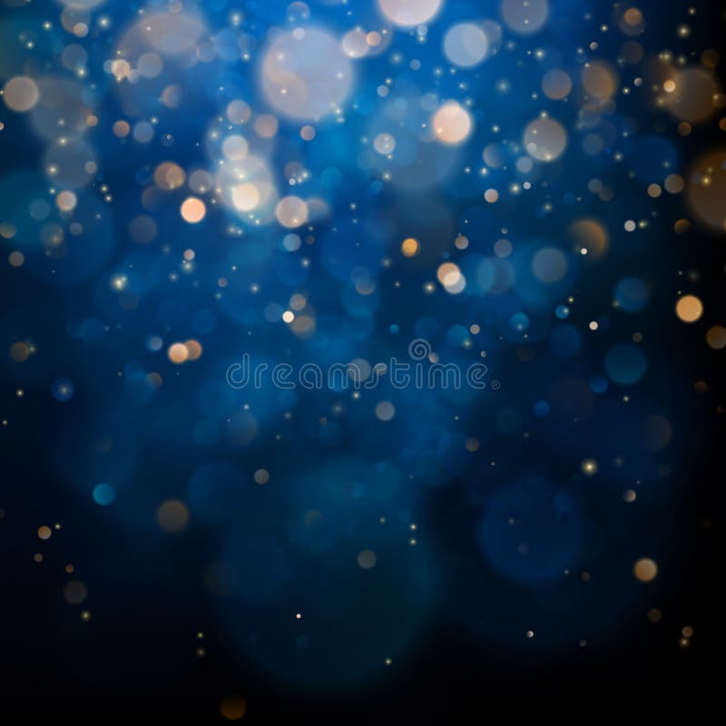 O bokeh borrado ilumina-se em escuro - fundo azul Molde dos feriados do Natal e do ano novo Brilho abstrato Defocused ilustração do vetor O bokeh borrado ilumina-se em escuro - fundo azul Molde dos feriados do Natal e do ano novo Brilho abstrato Defocused ilustração do vetor